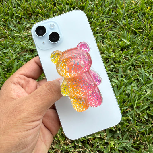 Bear (YOP) glitter phone grip