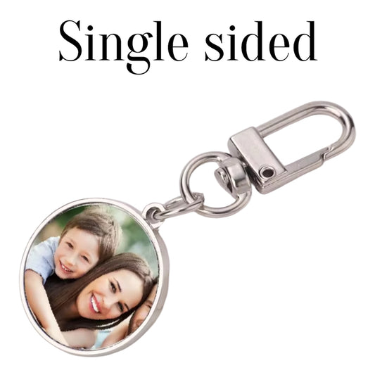 Single custom small keychain