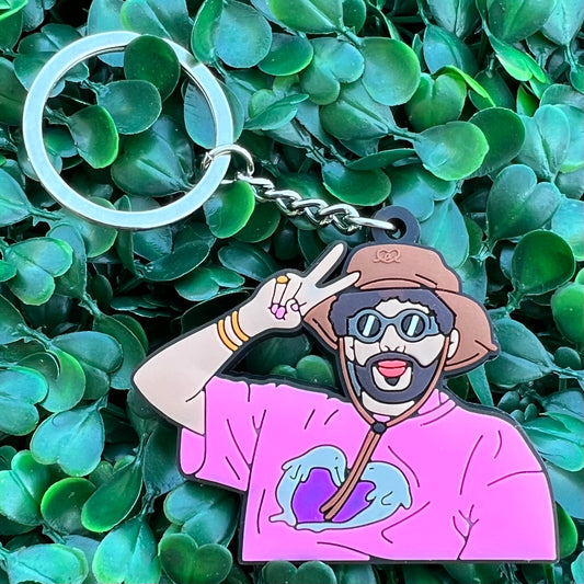 Pink Benito peace keychain