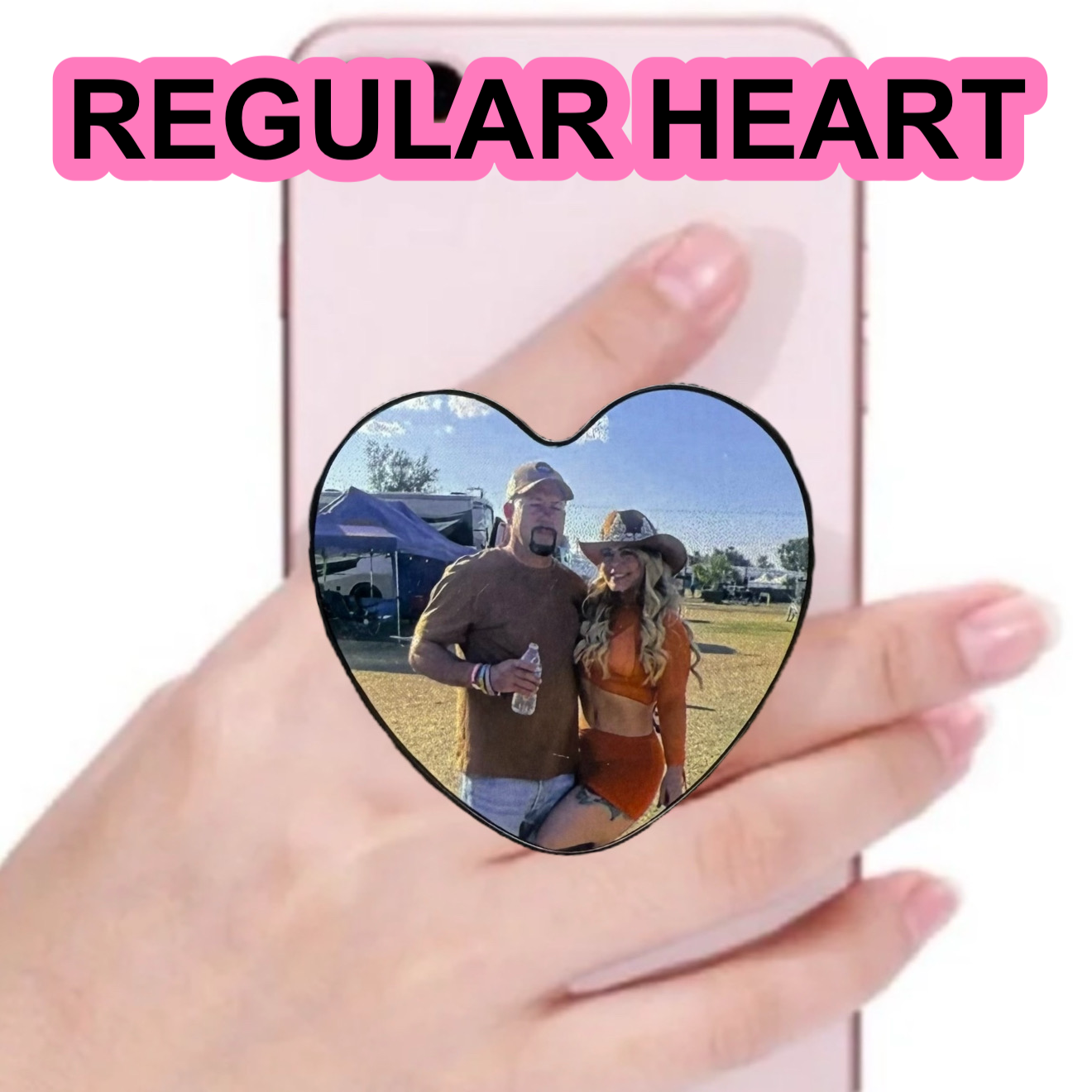 Custom photo phone grip