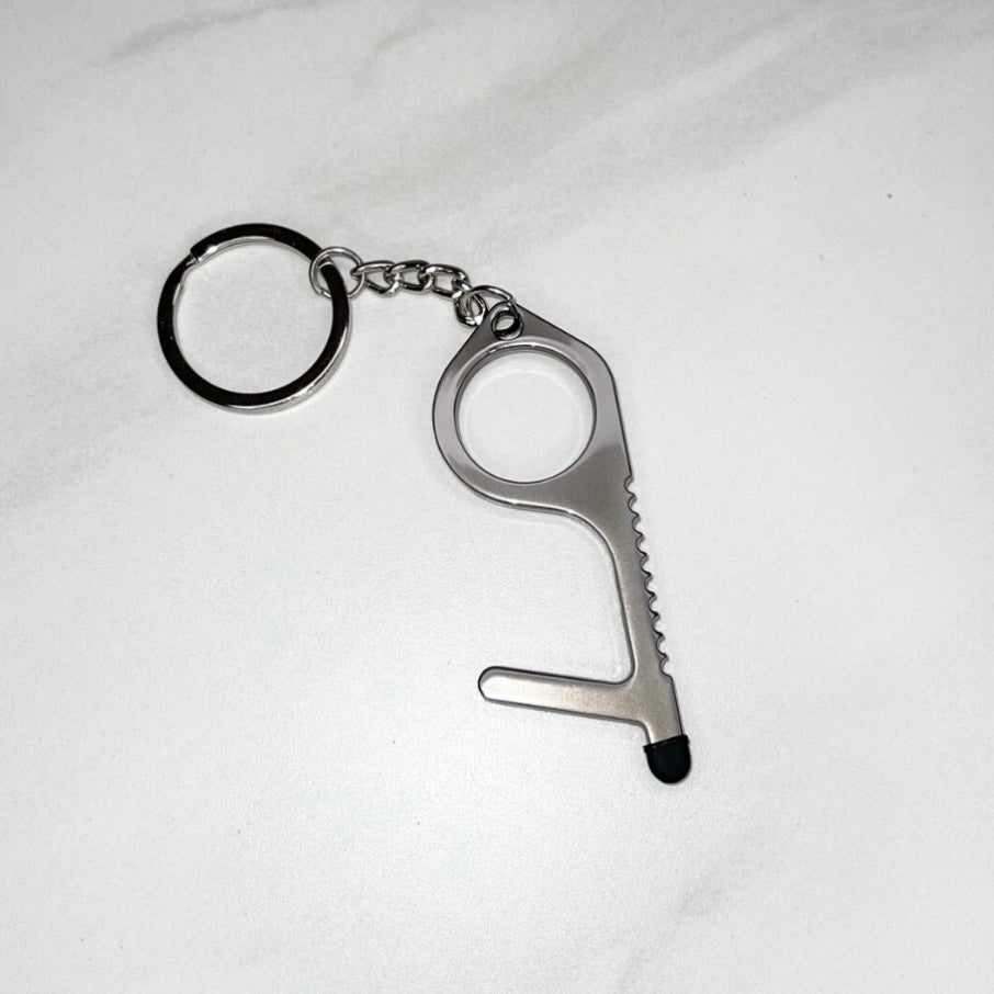 Hands free door opener keychain