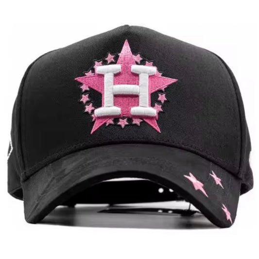 Pink H hat