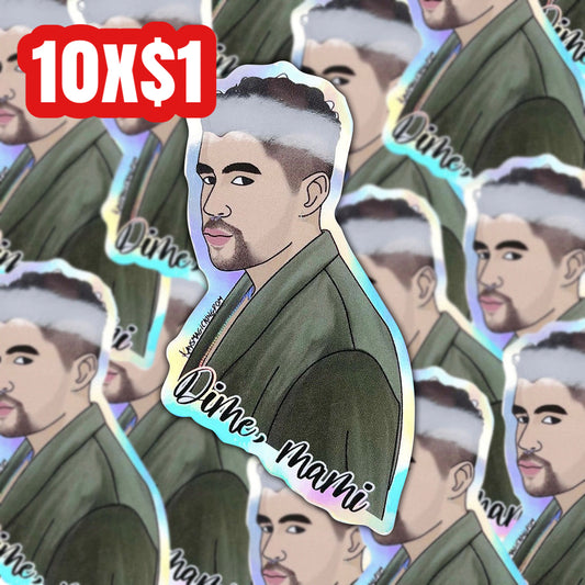 Dime Mami Holographic Sticker