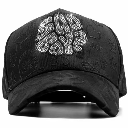 Sad rhinestone hat