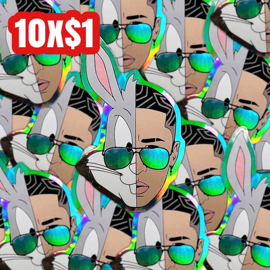 Benito bunny Holographic Sticker