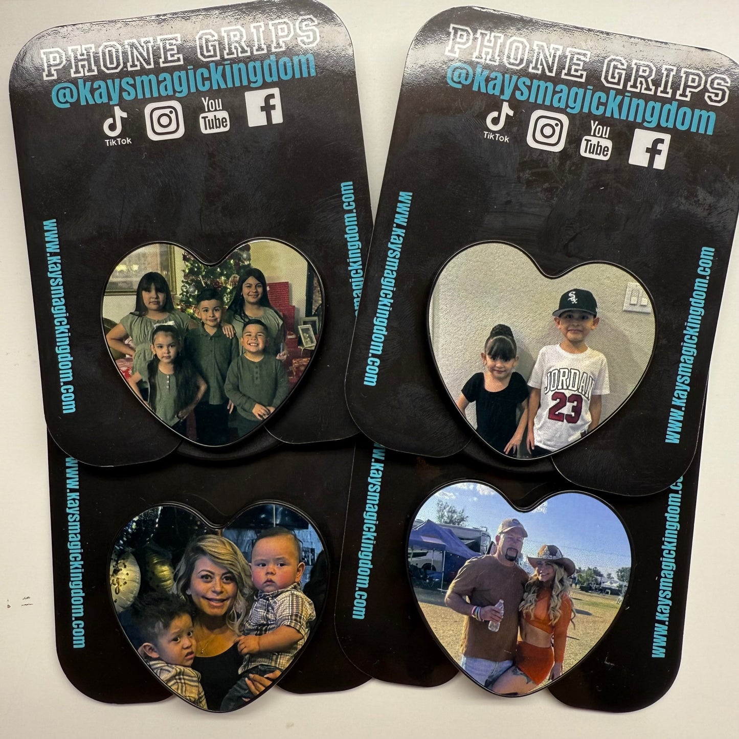 Custom photo phone grip