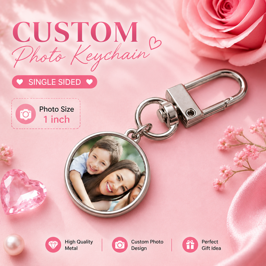 Single custom small keychain