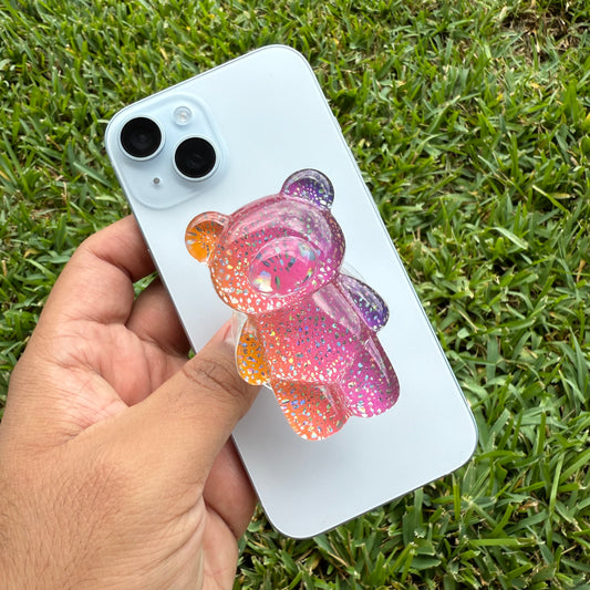 Bear (OPP) glitter phone grip