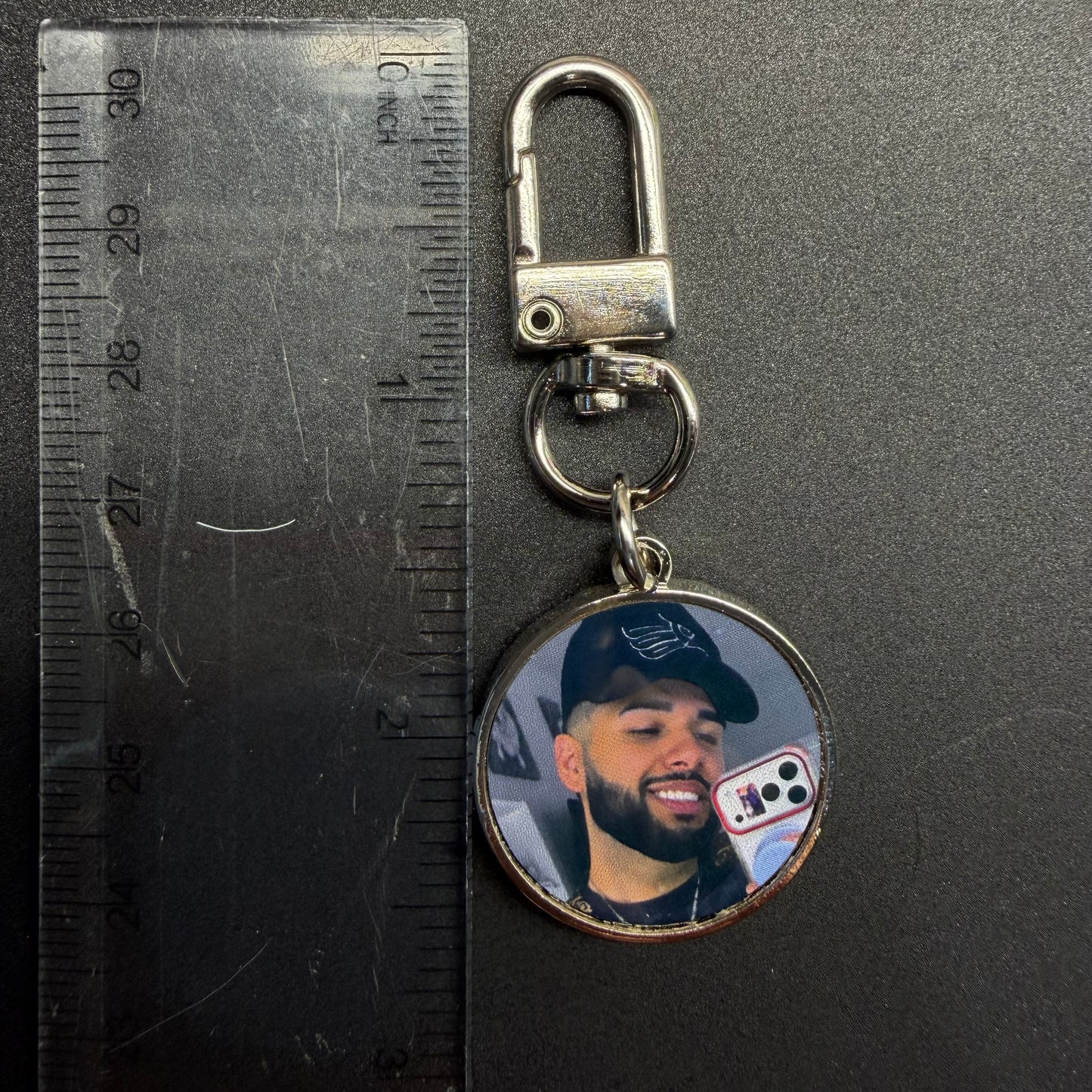 Single custom small keychain