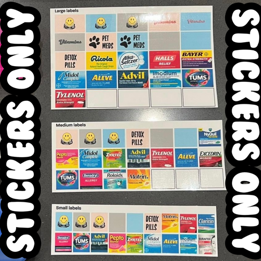 3 sizes sticker sheets