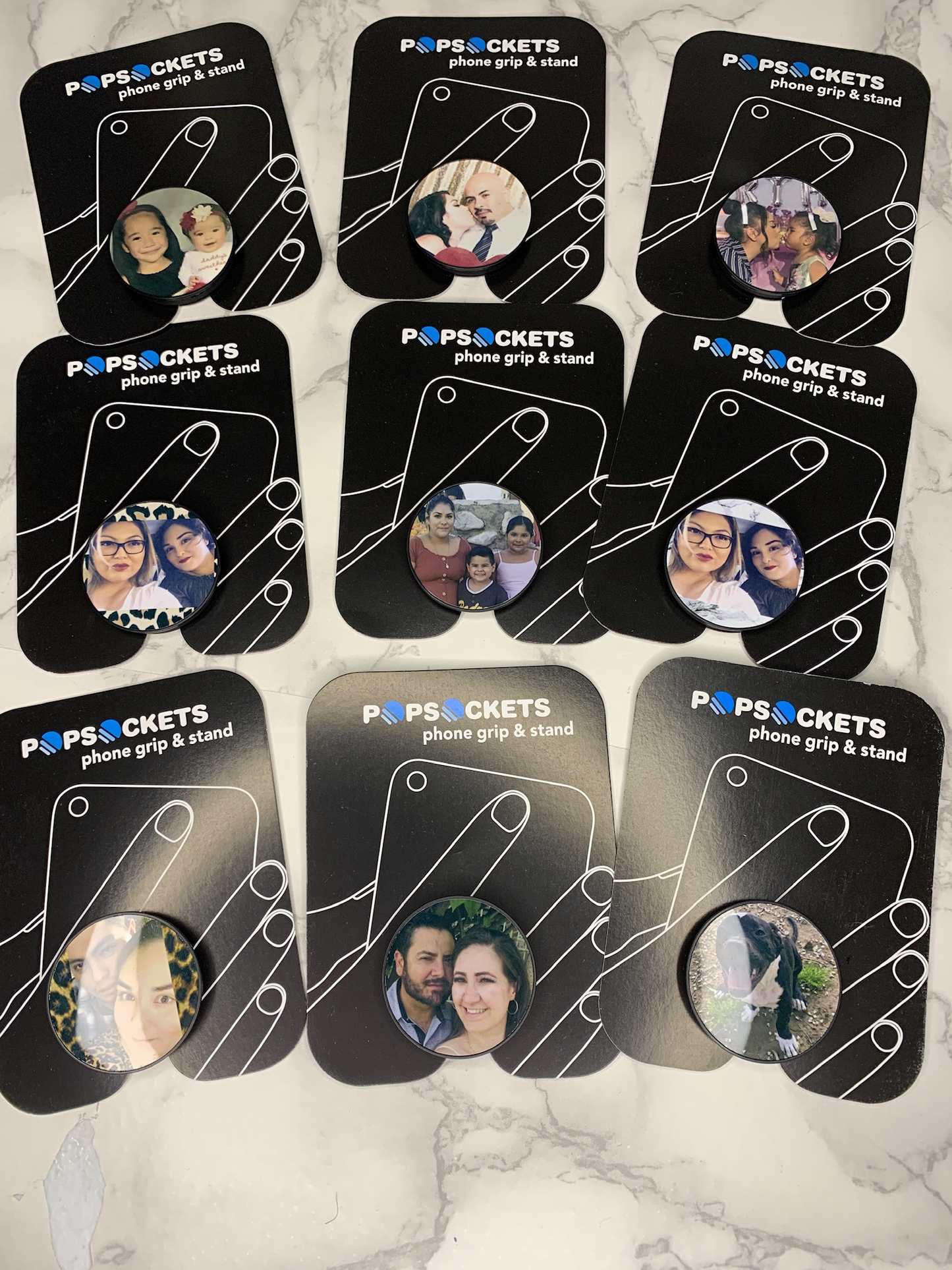 Custom round Photo phone grip
