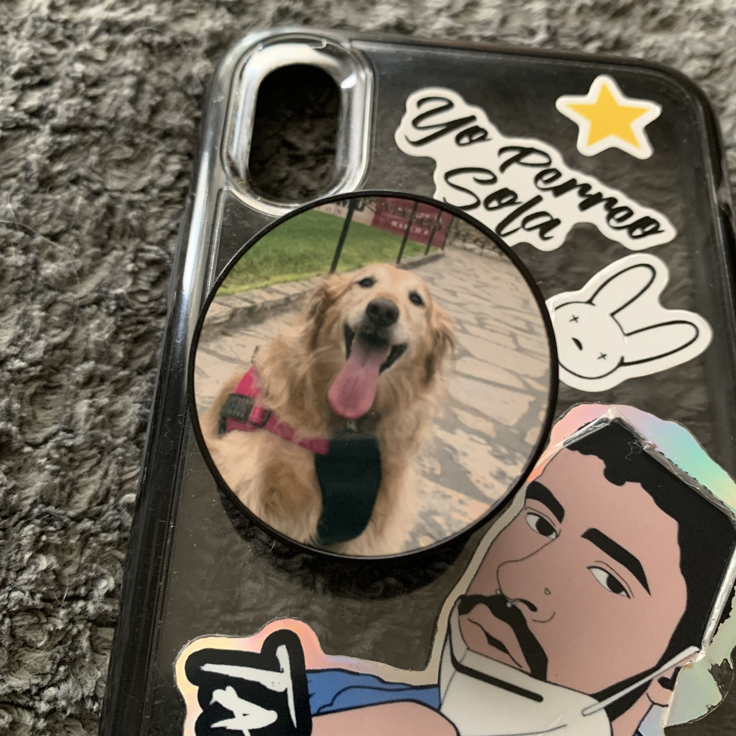 Custom round Photo phone grip