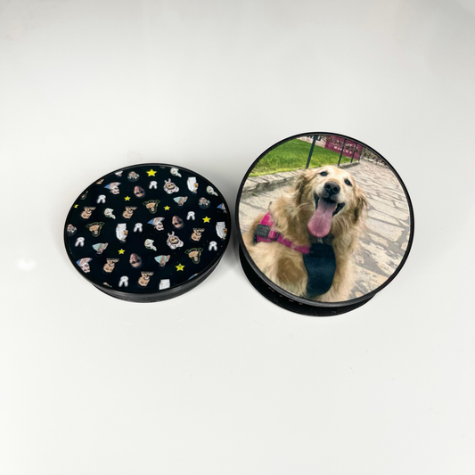 Custom round Photo phone grip