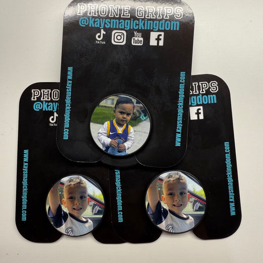 Custom photo phone grip