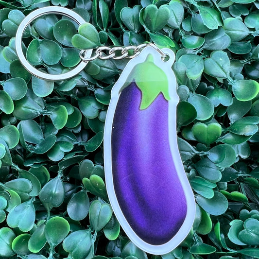 Egg plant keychain
