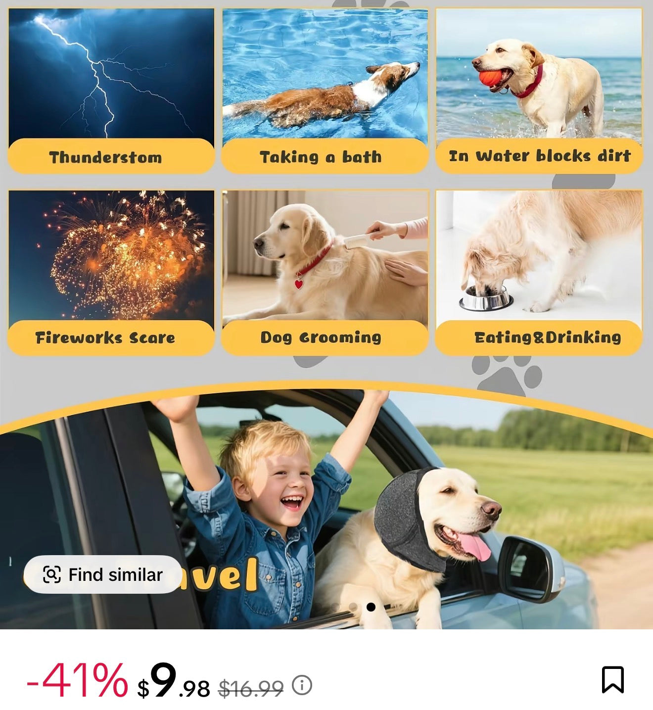 Large ear covers for dogs