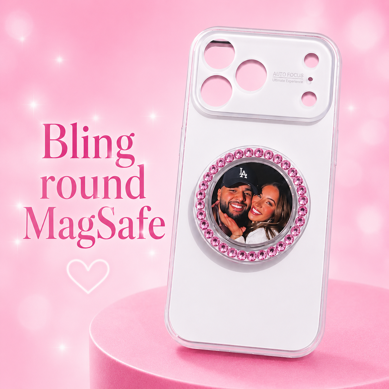 Rhinestone phone grip
