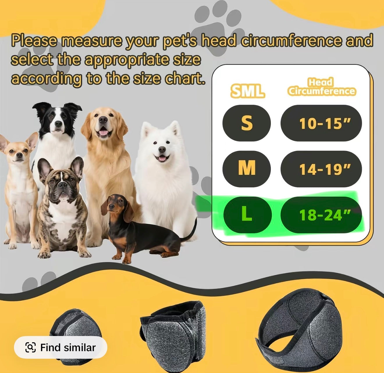 Large ear covers for dogs