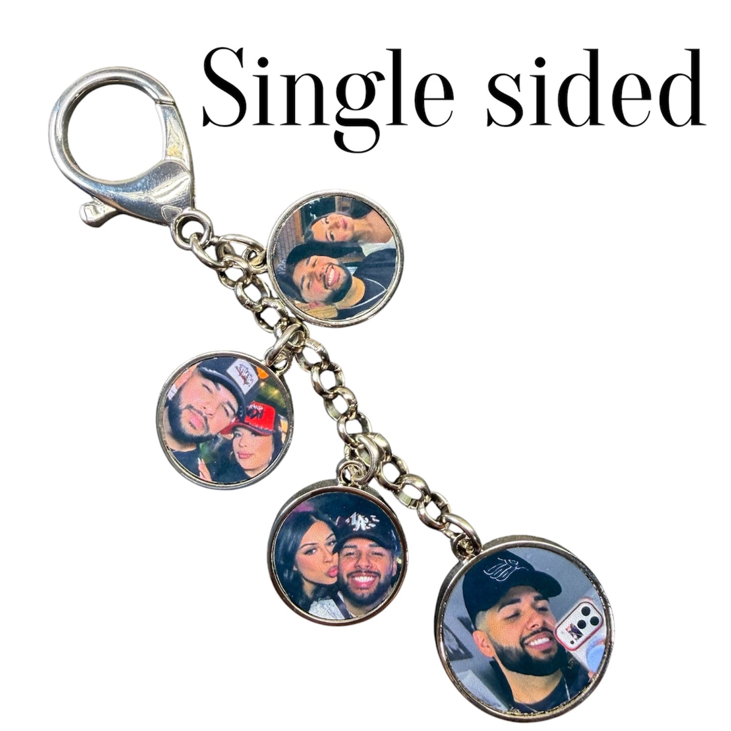 4 photo custom keychain