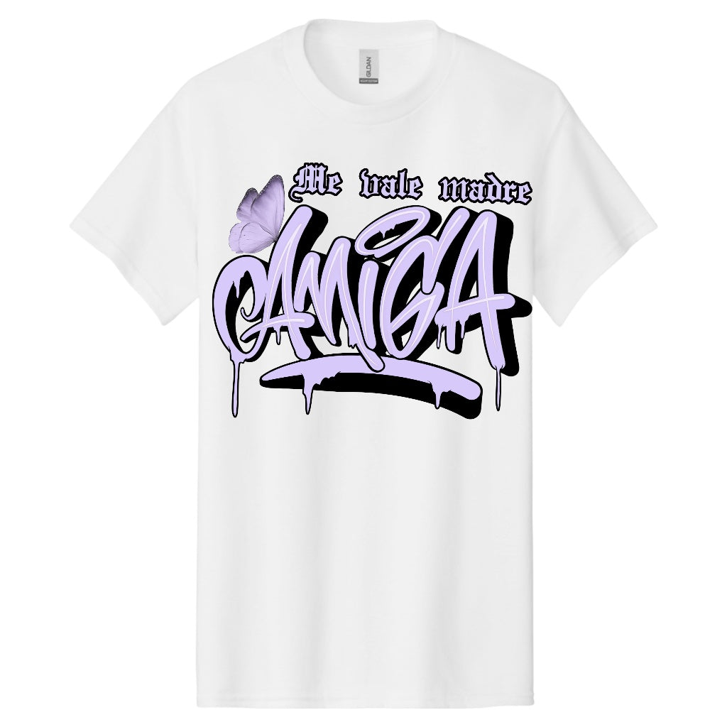 Lavender/white amiga logo shirt