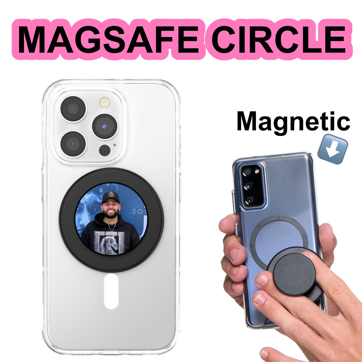 Custom photo phone grip