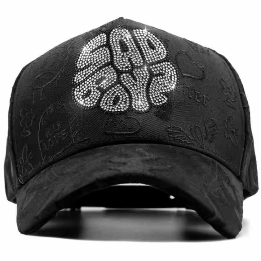 Sad rhinestone hat