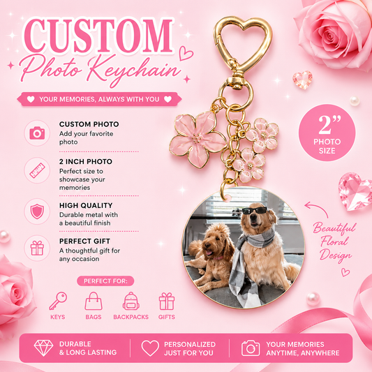 Flower custom keychain