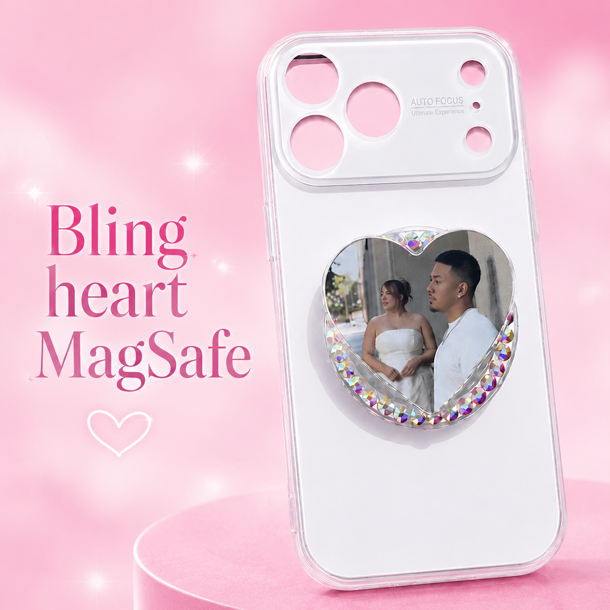 Rhinestone phone grip