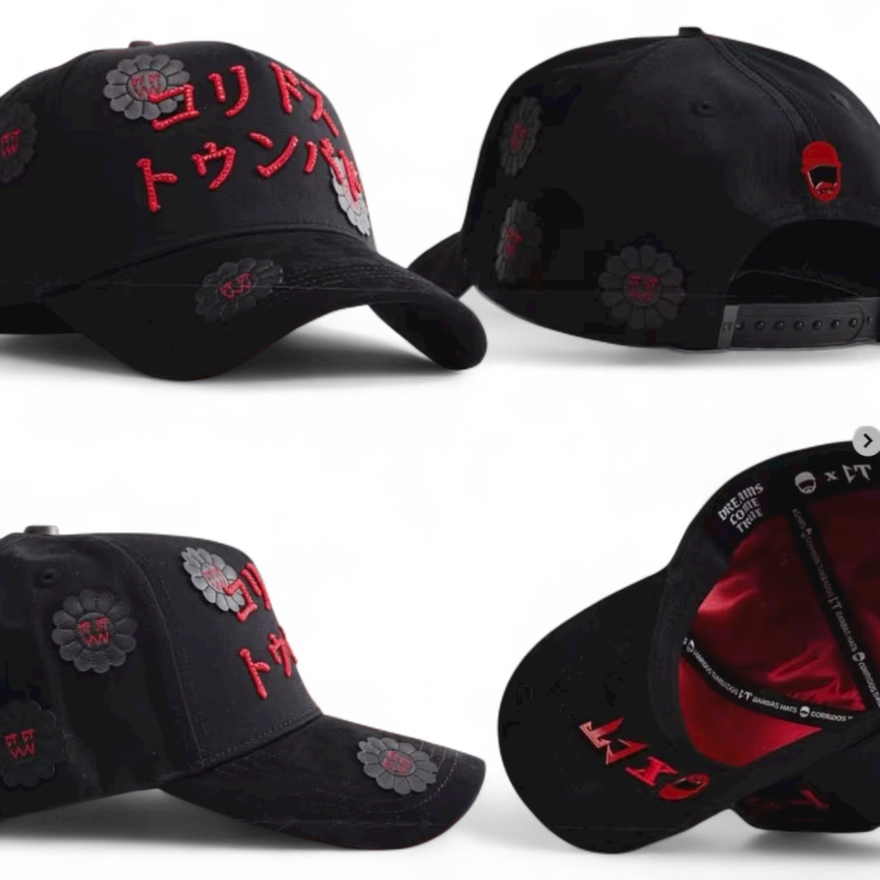 Red corridos tumbados hat