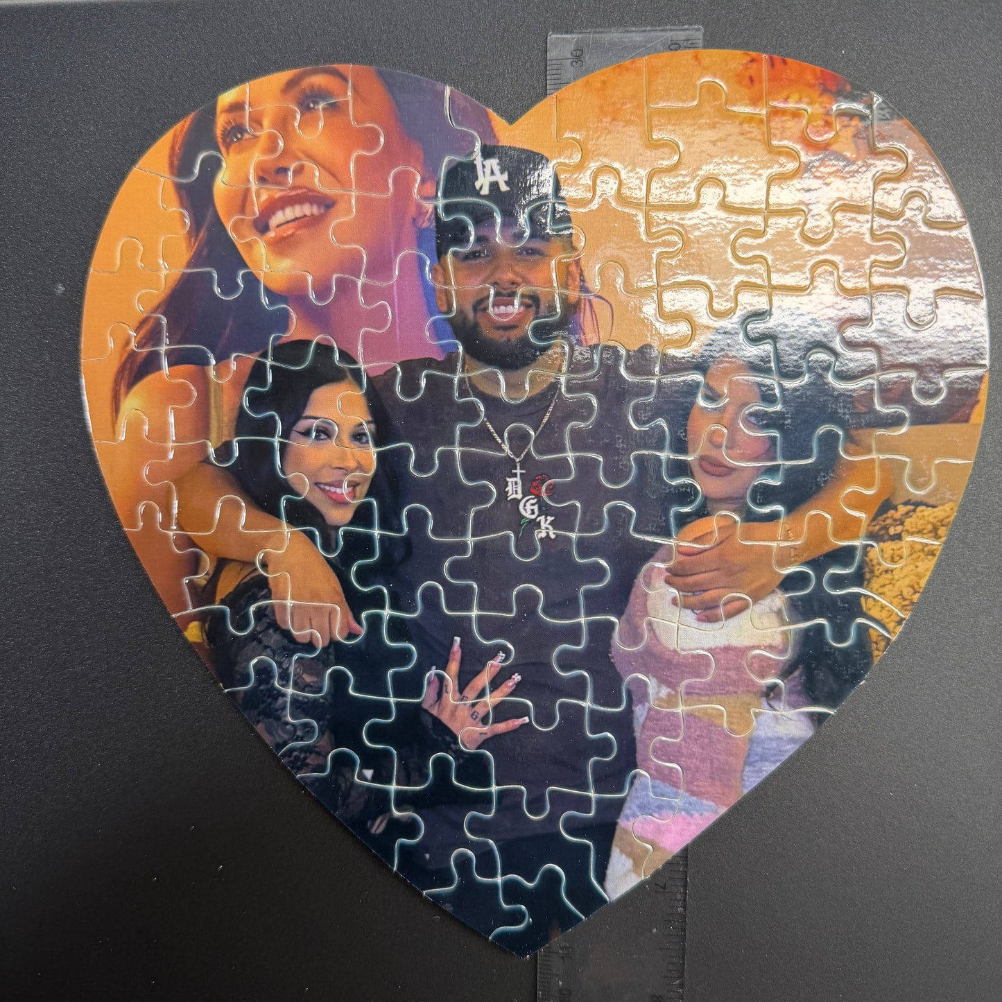 Heart about 8inches custom photo puzzle
