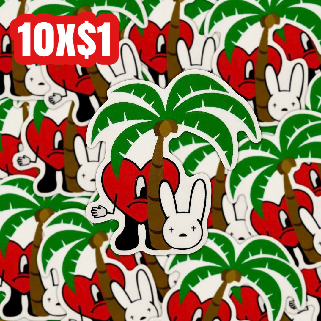 10pcs Benito both logos clear sticker